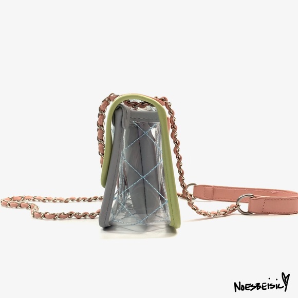 🚫SOLD•TR🎱SY🚫 Clear Pastel Crossbody Bag - Picture 4 of 8